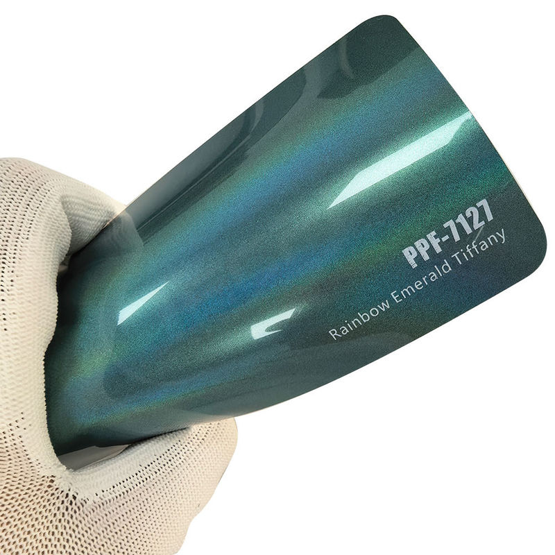 PPF-7127 레인보우 에메랄드 블루 컬러 페인트 보호 필름 자동차 스크래치