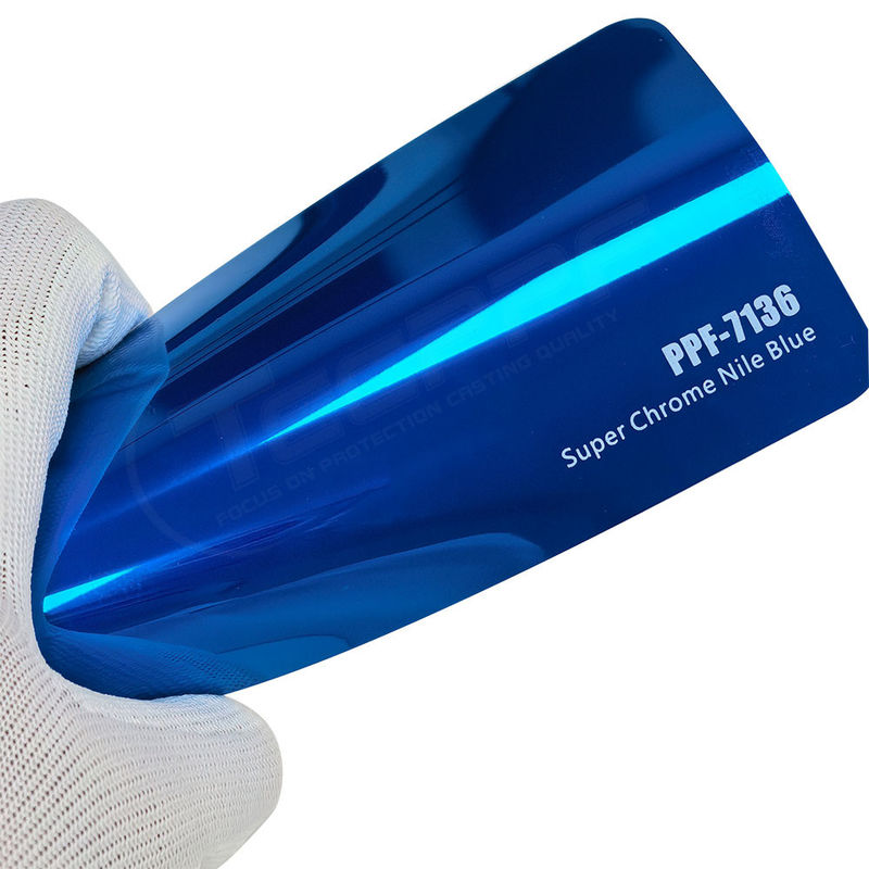 PPF-7136 슈퍼 크롬 나일 블루 컬러 페인트 보호 필름 자동차 스크래치